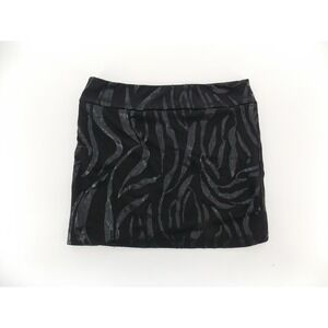 Wet Seal Mini Skirt Zebra Sequin Animal Print Women Large Black Y2K Clubwear